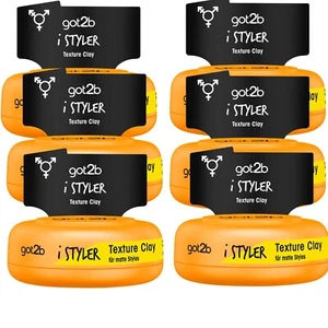 6x 75ml Schwarzkopf got2b I Styler Texture Clay für matte Styles ohne verkleben - Bild 1 von 9