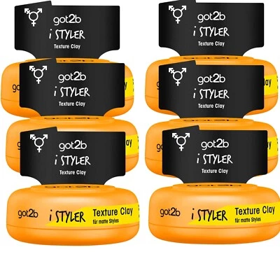 6x 75ml Schwarzkopf got2b I Styler Texture Clay für matte Styles ohne verkleben - Bild 1 von 4