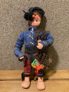 Vintage Mascotes Maria Helena Fisherman Doll 7.5" Portugal Traditional w/ Tags - Picture 1 of 6