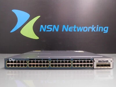 Cisco Catalyst WS-C3560X-48PF-S 48-Port Gigabit PoE Switch 1x C3KX-PWR-1100WAC - Image 1 of 4