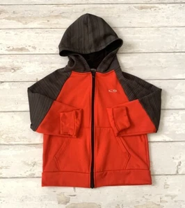 Champion Boys 6/7 Red Gray Athletic Track Jacket Zip Up Hoodie Sweatshirt Size 6 - Picture 1 of 4