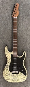 Michael Kelly Mod Shop 67 HSS - Quilted Maple Top Black Wash with Gig Bag - Picture 1 of 7