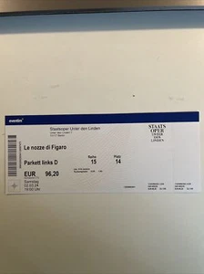 Staatsoper Berlin Ticket - Bild 1 von 3