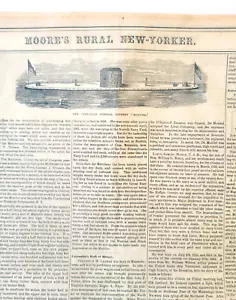MOORE’S RURAL NEW YORKER – 22 MARZO 1862 – ARTICOLO/ILLUSTRAZIONE DEL MONITOR - Foto 1 di 6