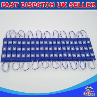 Blue 20pcs LED x 3 Chip 5730 SMD Module Injection Mould Waterproof DC12V  0.72W  - Image 1 of 3