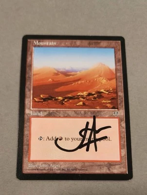 MTG Magic Mountain D Signed Artist Proof X1 MIR Mirage John Avon - Image 1 of 2
