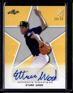 2020 Leaf Perfect Game National Showcase Yellow Ethan Wood #BA-EW1 Auto /25 - Picture 1 of 2