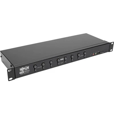 Tripp Lite 8-Port KVM Switch DVI/USB w Audio & Peripheral Sharing 1U 1080p - Image 1 of 4