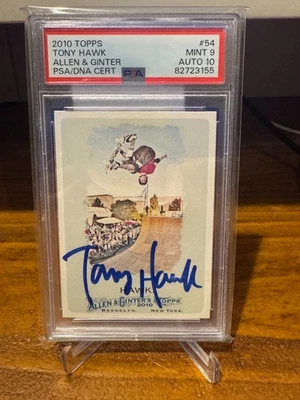 2010 Topps Allen & Ginter Tony Hawk PSA 9 AUTO 10 #54 On Card Autograph - Image 1 of 2