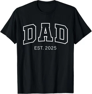 Promoted To Dad Est 2025 Daddy To Be Gifts First Time Dad T-Shirt Hoodie - Picture 1 of 17
