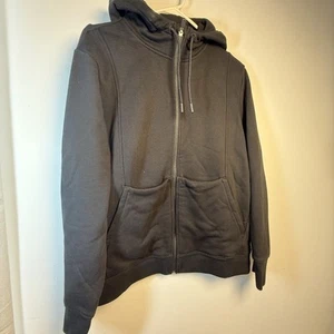 Figs Hoodie Women XL Black Full Zip Pockets Cotton Polyester Sweatshirt Hooded - Picture 1 of 14