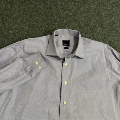 Camisa David Donahue 17.5 34/35 ajuste manga larga cuadros Foto 1 de 4