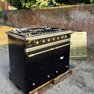 Lacanche Cluny 100cm Range Cooker In Black and Brass, Dual Fuel, Great Condition - Picture 1 of 23