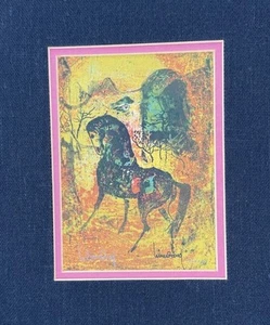 RARE - Hoi Lebadang 5x7 Abstract Horse Lithograph Print "Red 5" - Signed - Picture 1 of 5