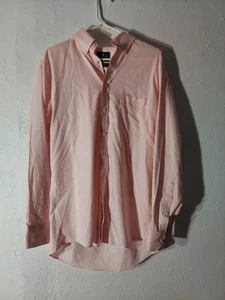 STAFFORD Men's Light Pink Regular Fit Long Sleeve Shirt Size 16 (34-35)  - Picture 1 of 5