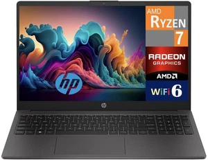 HP 255 15.6" FHD AMD Core Ryzen 7 7730U 2.00 GHz 32GB DDR4 1TB SSD W11P Laptop - Picture 1 of 5