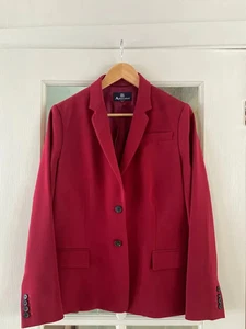 Damen Aquascutum Rot Jacke Blazer Gr. 14 - Bild 1 von 10