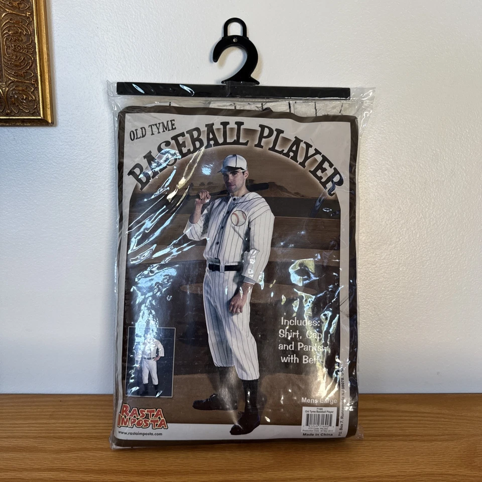 L Old Tyme Uniforme de Jugador de Béisbol Hombre Adulto Disfraz NUEVO Babe Ruth Halloween Foto 1 de 4