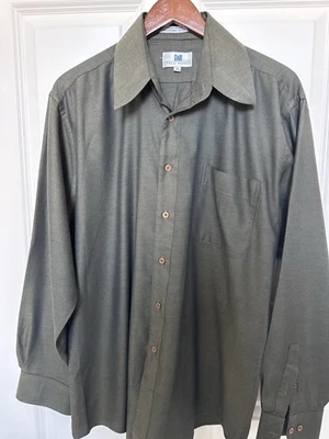 Italian Mondo Men's Dark Gray Long Sleeve, Button Up Shirt Size L - Image 1 of 4