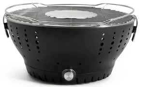 Portable Charcoal BBQ Grill & Built In Fan, Tabletop Smokeless Garden Barbecue - Picture 1 of 3