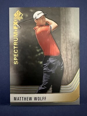 2021 Upper Deck Golf SP Authentic Matthew Wolff Spectrum FX Unscratched S-45 SSP - Image 1 of 2