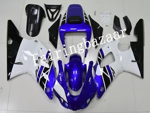 Fit for 1998 1999 YZF R1 Blue White Black ABS Injection Bodywork Fairing Kit - Foto 1 di 6