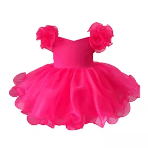 Jenniferwu Baby Girl Christmas Dress Lace Pageant Party Wedding Tull Dress 18-24 - Picture 1 of 4