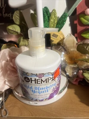 Hempz Wild Blueberry Yogurt Herbal Body Scrub 17 oz Vegan Gluten Free - Image 1 of 4