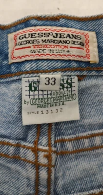 Vtg Guess Men's Jeans Sz 33 80's 90's Georges Marciano Distressed Button Fly - Image 1 of 4