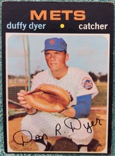Duffy Dyer New York Mets 1971 Topps Baseball Card #136 Ex