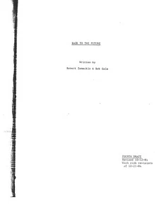 BACK TO THE FUTURE movie script screenplay reproduction - Picture 1 of 1