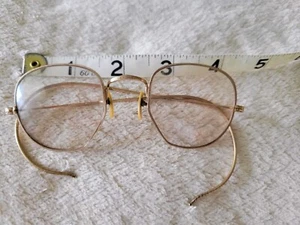 SHURON 1930 Vintage 12k Gold Filled Engraved Frames Eyeglasses. Curved Earwraps - Picture 1 of 17