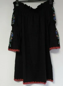 ASOS Off Shoulder Sundress With Embroidered Sleeves Size UK 12 NH001 CC 04 - Picture 1 of 4