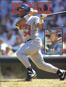 June 1992 Issue #87 Beckett Baseball Card Monthly Magazine Kirby Puckett HOF - Picture 1 of 2