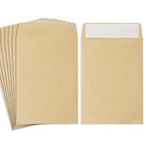 100 Pack Fully Sealed Seed Envelope Small Coin Envelopes for Office Home School - Picture 1 of 7