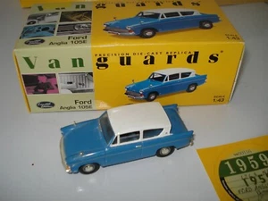 VANGUARDS FORD ANGLIA 105E - BLUE/WHITE - CERTIFICATE INCLUDED - FORD ANGLIA - Picture 1 of 6