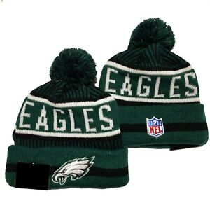 NFL Philadelphia Eagles On Field New Beanie Winter Pom Knit Ski Hat Fleece Lined