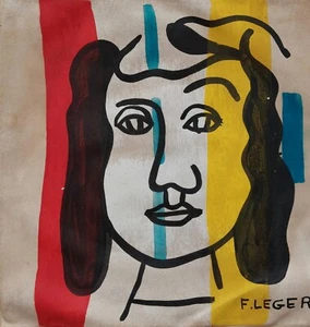 Fernand Leger Signed French Cubist Modernist Oil Painting –Vintage Art on Canvas - Picture 1 of 5