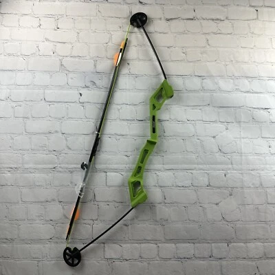 Bear Apprentice Youth Bow 6-13.5lb RH 2 Arrows & Rest Flo Green Ages 4-7 New 27" - Image 1 of 4