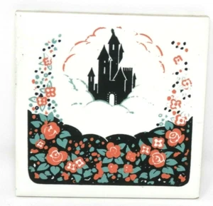 Vintage NORCRAFT Fairytale Castle Tile - 4.25" Storybook Cinderella Princess - Picture 1 of 6
