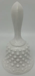 Hobnail White Milk Glass Bell 5 ½"~USED~Vintage Fenton Art Glass Company - Picture 1 of 4