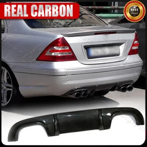 Labio difusor de parachoques trasero de fibra de carbono para Mercedes Benz W203 C55 C32 2005-07 - Imagen 1 de 10