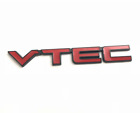 Metal Red Vtec Car Trunk Rear Turbo Fender Emblem Badge Decals Sticker Jdm