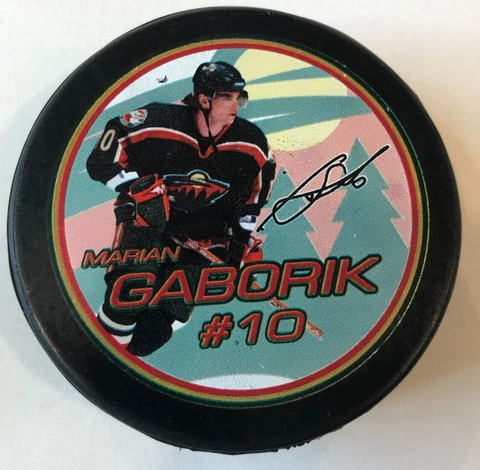 Marian Gaborik Minnesota Wild Souvenir Collectible Hockey Puck Cover