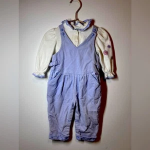 Vintage Izod Lacoste Cord Overall Hemd Set 12 Monate - Bild 1 von 13