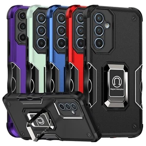 For Samsung Galaxy A14 5G Phone Case Defender Metal Ring Magnetic Stand Cover - Picture 1 of 31