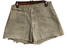 Vintage jordache women’s Green shorts cotton Raw Hem size 11/12