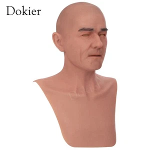 Realistische weiche Silikon-Kopfmaske männliches Gesicht Vollmaske Verkleidung Cosplay Halloween - Bild 1 von 13