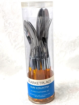 Винтажный набор столовых приборов The Marketplace May Co. 2001 12 предметов - Изображение 1 из 4