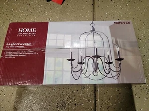Home Decorator Rivy West 5-Light Oil Rubbed Bronze Chandelier/ Silver Highlights - Picture 1 of 7